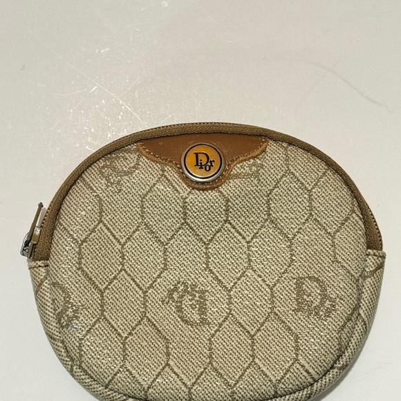 Dior Brown and Tan Coin Pouch - Picture 2 of 15